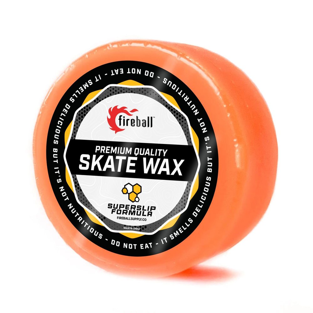 Fireball SuperSlip Pro Skateboard Wax for Rails - USA Formulated Skate Curb Wax for Scooters Aggressive Inline and Skateboards - Custom Formula Professional Skate Wax (Orange)