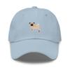 Pug hat, Embroidered Unisex Baseball hat, Pug Hats for Women, for Men, Pug mom hat, Pug dad hat, Pug Gifts. Light Blue view 1