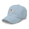 Pug hat, Embroidered Unisex Baseball hat, Pug Hats for Women, for Men, Pug mom hat, Pug dad hat, Pug Gifts. Light Blue view 3