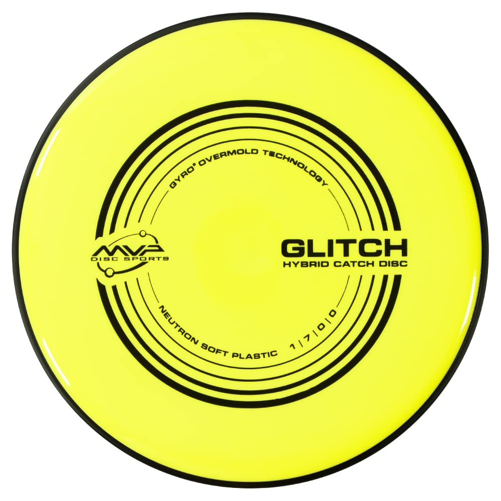 MVP Disc Sports Neutron Glitch (Soft) Disc Golf Hybrid Catch Disc (140-145g / Colors May Vary)