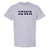AS1373 - Iowa Hawkeyes Patriotic Wordmark T Shirt - Medium - Sport Grey view 1