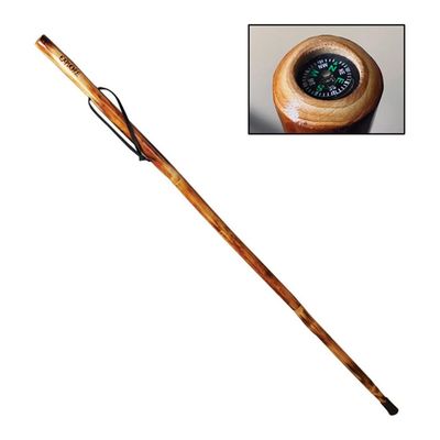 Explore Take A Hike Walking Stick w/ Compass & Pouch