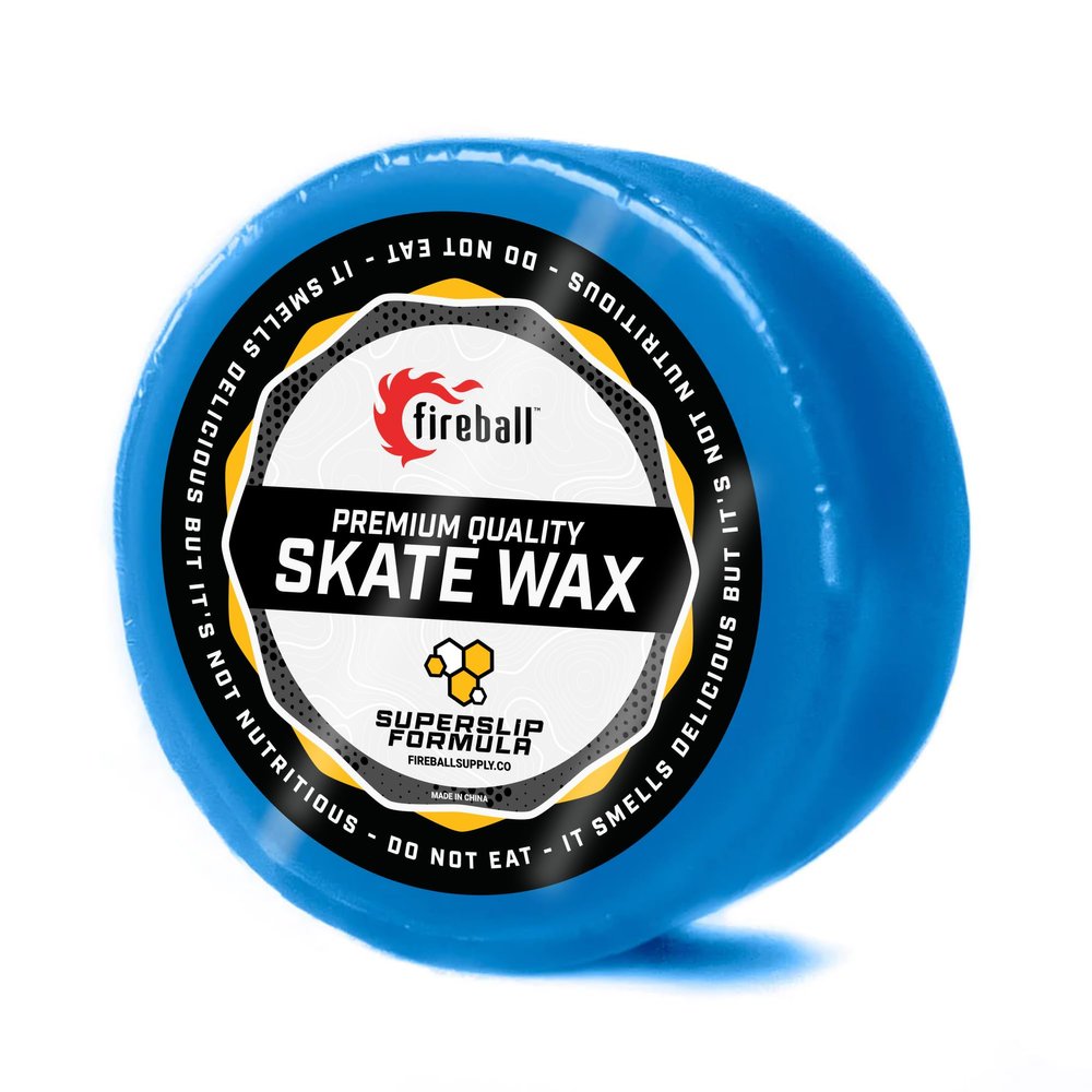 Fireball SuperSlip Pro Skateboard Wax for Rails - USA Made Skate Curb Wax for Scooters Aggressive Inline and Skateboards - Custom Formula Professional Skate Wax (Blue)