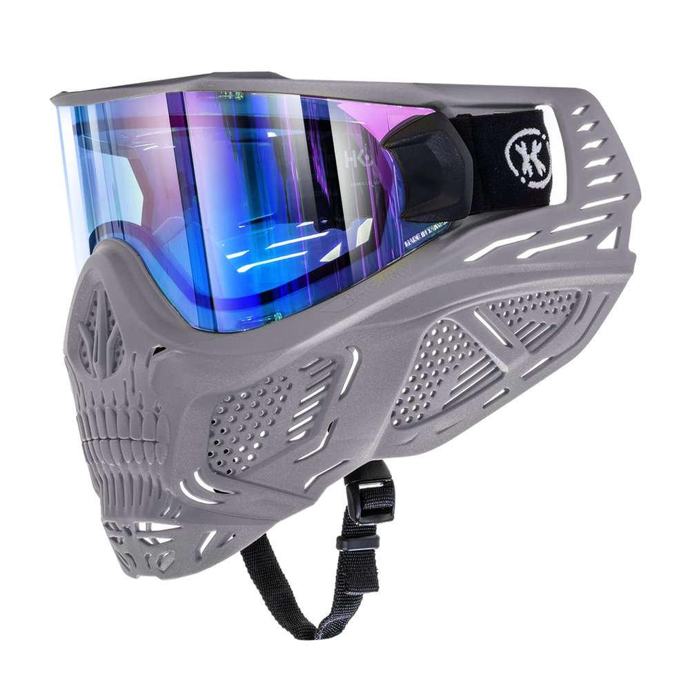 HK Army HSTL Skull Paintball Goggle/Airsoft Mask (Grey, Ice)