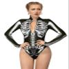 Honeystore Women's Skeleton Tight 1-Piece Swimsuit Halloween Party Bodycon Outfit BKAM-021 M view 2