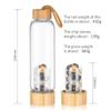 SAHKGYE 550 Ml Natural Crystal Water Bottle Reusable Crystal Water Bottlel Quartz Crystal Point Healing Elixir Point Reiki Crystal Energy Water Bottle Gem Infused Water Bottle (Color : Obsidian) view 2