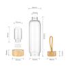 SAHKGYE 550 Ml Natural Crystal Water Bottle Reusable Crystal Water Bottlel Quartz Crystal Point Healing Elixir Point Reiki Crystal Energy Water Bottle Gem Infused Water Bottle (Color : Obsidian) view 3