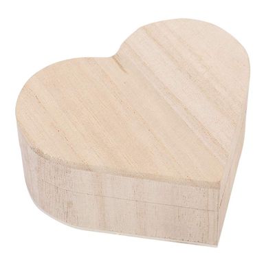 TOPINCN Heart shaped Wooden Box, Jewelry Storage Box Wooden Trinket Box Magnetic Buckle Small Bearer Box for Display Organizer