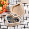 TOPINCN Heart shaped Wooden Box, Jewelry Storage Box Wooden Trinket Box Magnetic Buckle Small Bearer Box for Display Organizer view 3