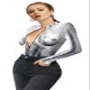 Honeystore Women's Skeleton Tight 1-Piece Swimsuit Halloween Party Bodycon Outfit BKAM-026 L view 3