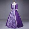 tuduoms Women's Renaissance Regency Dress Long Ball Gown Plus Size Halloween Cosplay Costumes 18th Century Medieval Dresses Purple view 3