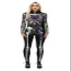 Honeystore Women's Skeleton Tight 1-Piece Jumpsuit Halloween Party Bodysuit Outfit BAX-192 L view 1