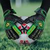 K-LO Goalkeeper Gloves: Savage Blackout Soccer Goalie Gloves - Black/Green Size 8 (Unisex, Youth, Kids & Adult) - Fingersaves for Protection | Strong Grip Palm view 2