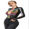 Honeystore Women's Skeleton Tight 1-Piece Swimsuit Halloween Party Bodycon Outfit BKAM-011 XL view 3