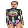 Honeystore Women's Skeleton Tight 1-Piece Swimsuit Halloween Party Bodycon Outfit BKAM-011 XL view 4