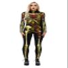 Honeystore Women's Skeleton Tight 1-Piece Jumpsuit Halloween Party Bodysuit Outfit BAX-193 S view 1