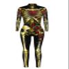 Honeystore Women's Skeleton Tight 1-Piece Jumpsuit Halloween Party Bodysuit Outfit BAX-193 S view 3