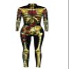 Honeystore Women's Skeleton Tight 1-Piece Jumpsuit Halloween Party Bodysuit Outfit BAX-193 S view 4