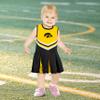 Little King NCAA Infant/Toddler Girls One Piece Team Cheer Jumper Dress-Iowa-12 Months view 2