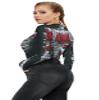 Honeystore Women's Skeleton Tight 1-Piece Swimsuit Halloween Party Bodycon Outfit BKAM-004 M view 3