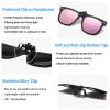 Long Keeper Kids Polarized Clip On Sunglasses Teen Boys Girls Square Flip Up Clip-on Sunglasses Over Glasses (Pink (Mirrored Coating)) view 3