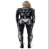 Honeystore Women's Skeleton Tight 1-Piece Jumpsuit Halloween Party Bodysuit Outfit BAX-198 M view 2