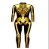 Honeystore Women's Skeleton Tight 1-Piece Jumpsuit Halloween Party Bodysuit Outfit BAX-196 XL view 4