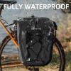 ROCKBROS Bike Panniers Waterproof Rear Rack Bag Max 30L Large Capacity for Cycling Traveling Commuting view 2
