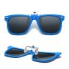 Long Keeper Kids Polarized Clip On Sunglasses Teen Boys Girls Square Flip Up Clip-on Sunglasses Over Glasses (Blue Frame Grey Lens) view 1