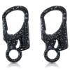 Ahiller Carabiner Clip, Double Anti-Misopening Locking Design, 3" Zinc Alloy Heavy Keychain for Outdoor Camping Hiking, Key Ring Clip (Black Blue-2P) view 1