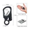 Ahiller Carabiner Clip, Double Anti-Misopening Locking Design, 3" Zinc Alloy Heavy Keychain for Outdoor Camping Hiking, Key Ring Clip (Black Blue-2P) view 2