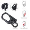 Ahiller Carabiner Clip, Double Anti-Misopening Locking Design, 3" Zinc Alloy Heavy Keychain for Outdoor Camping Hiking, Key Ring Clip (Black Blue-2P) view 3