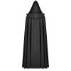 XUNRYAN Mens Cosplay Renaissance Medieval Goth Pirate Vampire Witch Cloak with Hood Robes Cape Coat Christmas Halloween view 2