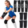 Hungdao 2 Set Volleyball Knee Pad and Arm Sleeve Volleyball Accessories Stuff Forearm Elbow Sleeve Wrist Guard with Protection Pad and Thumb Hole for Women Men Adult view 1