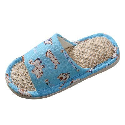 Sandals for Girls Size 2 Big Kid Toddler House Slippers For Boys Open Toe Cotton Linen Map Girls Sandals