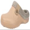 ChayChax Women and Men Fur Lined Clogs Memory Foam Warm Fuzzy Slippers Winter Waterproof Indoor Outdoor Slipper, Beige, 11-11.5 Women/9.5-10 Men view 1
