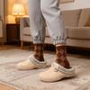 ChayChax Women and Men Fur Lined Clogs Memory Foam Warm Fuzzy Slippers Winter Waterproof Indoor Outdoor Slipper, Beige, 11-11.5 Women/9.5-10 Men view 2