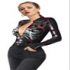 Honeystore Women's Skeleton Tight 1-Piece Swimsuit Halloween Party Bodycon Outfit BKAM-006 L view 4