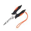 FRAHS Fishing Pliers, Ice Fishing Gear, Stainless Steel Hook Remover Braid Cutter Rustproof Split Ring Pliers, Fishing Multi-Tools with Lanyard Fishing Gifts for Men (Color : Orange) view 1