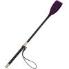 Coolrunner Riding Crop for Horse, 18 Inch Horse Whip with PU Leather Equestrianism Horse Crop Double Slapper Horse Whip Black Crops for Horses (Purple) view 1