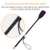 Coolrunner Riding Crop for Horse, 18 Inch Horse Whip with PU Leather Equestrianism Horse Crop Double Slapper Horse Whip Black Crops for Horses (Purple) view 3