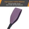 Coolrunner Riding Crop for Horse, 18 Inch Horse Whip with PU Leather Equestrianism Horse Crop Double Slapper Horse Whip Black Crops for Horses (Purple) view 4