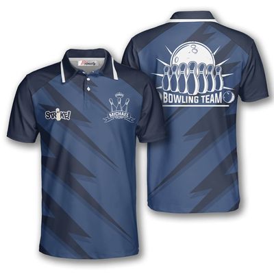 PRIMESTY Custom Bowling Shirts for Men, Personalized Bowling Jerseys with Name and Team Name, Custom Bowling Polo Shirts