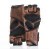 Modest Vintage Player, PRO Heritage Brown Leather MMA Gloves (Large/XL) - Genuine Full Grain Leather view 2