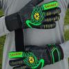 K-LO Goalkeeper Gloves: Savage Blackout Soccer Goalie Gloves - Black/Green Size 4 (Unisex, Youth, Kids & Adult) - Fingersaves for Protection | Strong Grip Palm view 3