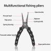 XIXIDIAN Fishing Pliers, Fish Lip Gripper with Lanyard & Sheath, Multifunctional Fishing Pliers Set, Fishing Pliers Hook Remover Split Ring for Angler Friends or Family (Color : Blue) view 3