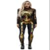 Honeystore Women's Skeleton Tight 1-Piece Jumpsuit Halloween Party Bodysuit Outfit BAX-199 M view 1