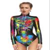 Honeystore Women's Skeleton Tight 1-Piece Swimsuit Halloween Party Bodycon Outfit BKAM-007 XL view 4