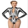Honeystore Women's Skeleton Tight 1-Piece Swimsuit Halloween Party Bodycon Outfit BKAM-016 XL view 1