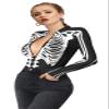 Honeystore Women's Skeleton Tight 1-Piece Swimsuit Halloween Party Bodycon Outfit BKAM-016 XL view 3